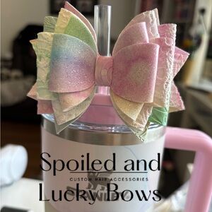 Beautiful pastel bow for Stanley quencher